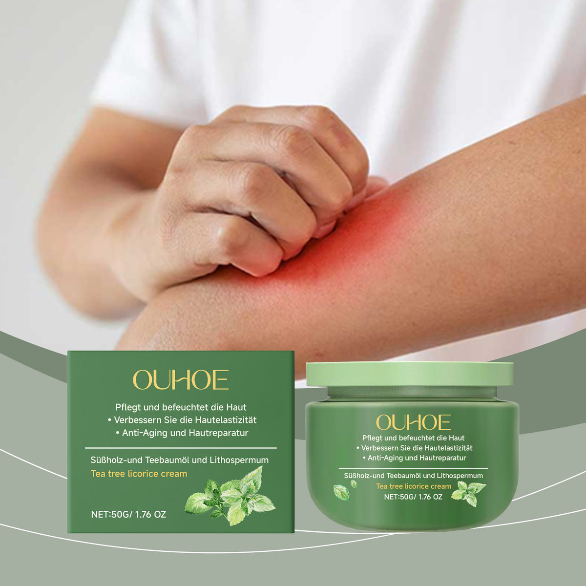 Mild Herbal Ingredients Moisturizing Comfortable Cool Skin Cream