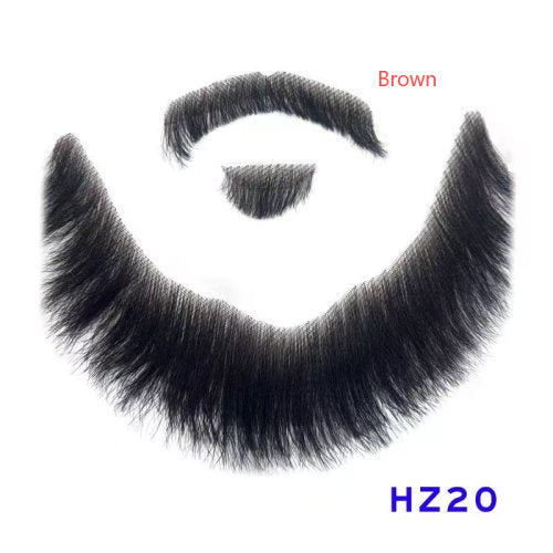 Hand-Woven Fake Beard & Eyebrow Makeup Props for Film & TV
