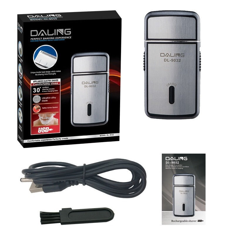 Mini Ultra-Thin USB Electric Shaver - Portable with Trim