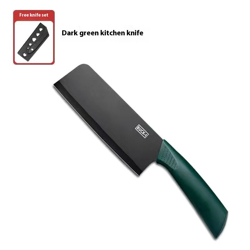 Kitchen Knife Set with Cutting Board - Black Steel Chef & Utility Knives