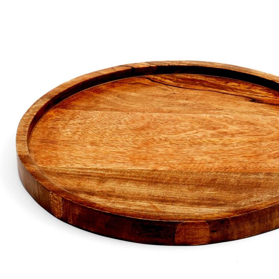 Wooden Cheese Board - Natural Wood Cutting Board 14x9"