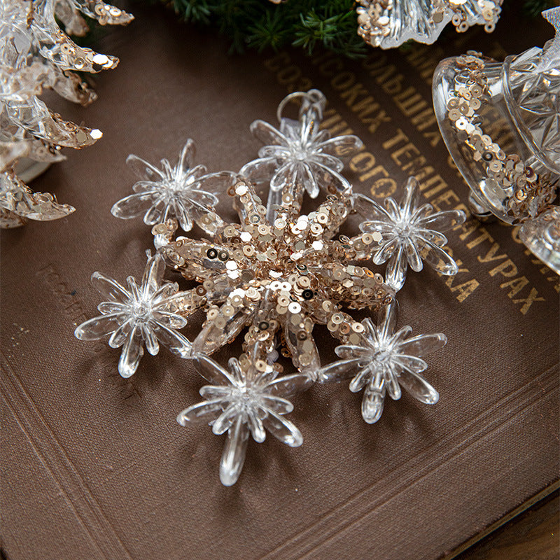 Christmas Sequin Acrylic Pendant Decorations for Holiday & Party Decor