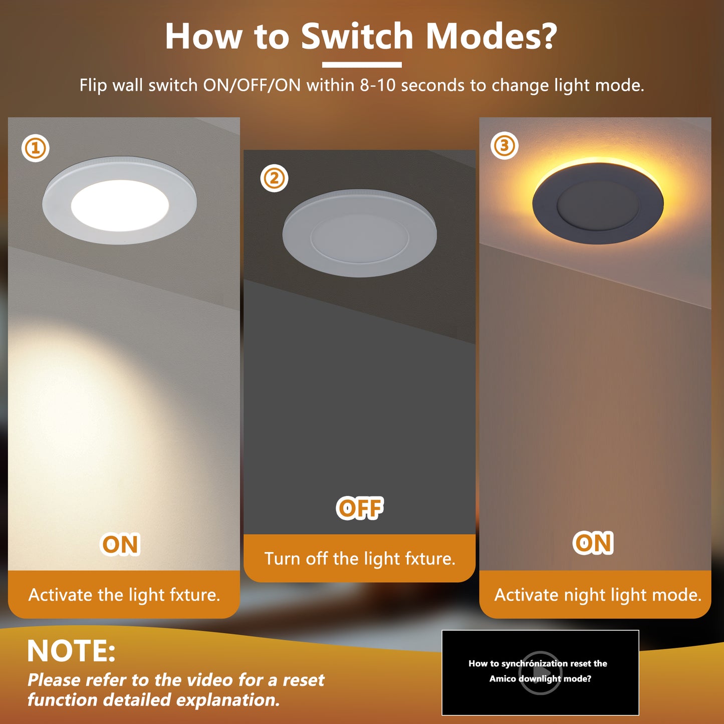 12 Pack 4-Inch Recessed LED Lights with Night Light Dimmable 5 Color Options