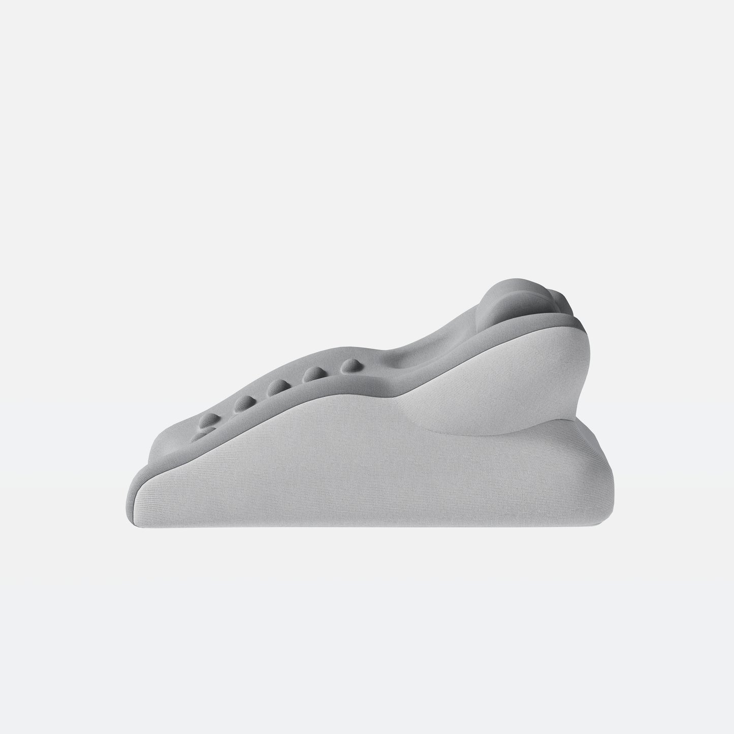 Ergonomic Memory Foam Support Pillow for Couples - Grey