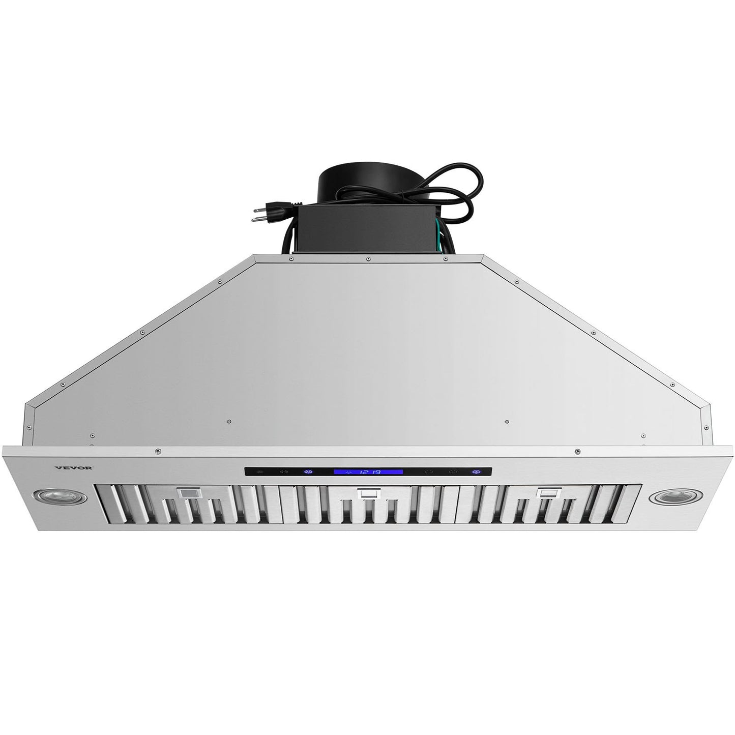 36 Inch Stainless Steel Built-in Range Hood - 900 CFM, 4-Speed with LED Lights & Remote Control