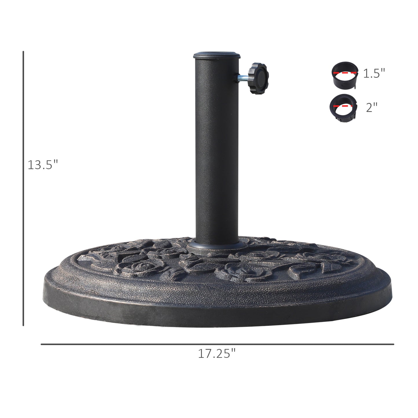 26lbs Heavy Duty Outdoor Umbrella Base - Bronze, 17" Diameter