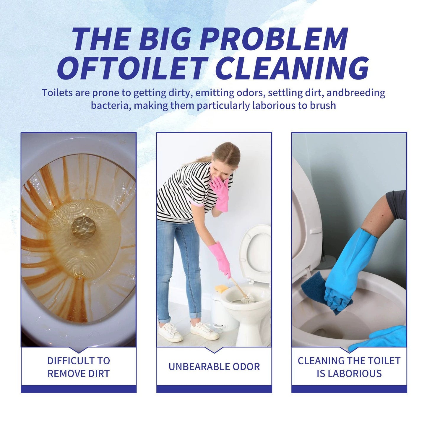 Deep Cleaning Urine Stain & Odor Remover for Toilet - 12pcs