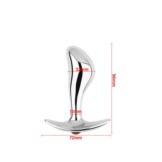 Metal Anal Plug Set - Unisex Adult Wellness Toys with Multiple Sizes
