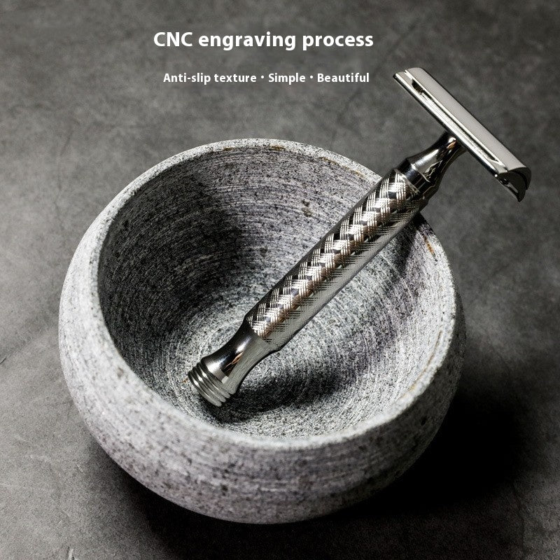 Men's Stainless Steel Double-Edged Shaver - Multiple Variants