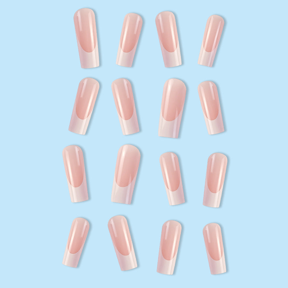 Minimalist French-Style Press-On Nails for Women - Ultra-Thin Seamless Design