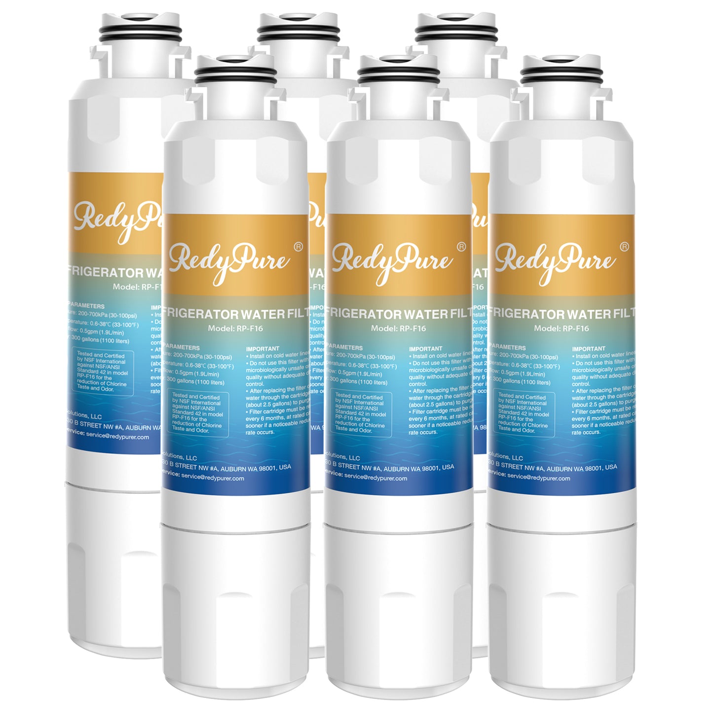 Refrigerator Water Filter Replacement - 6 Pack for Samsung Models