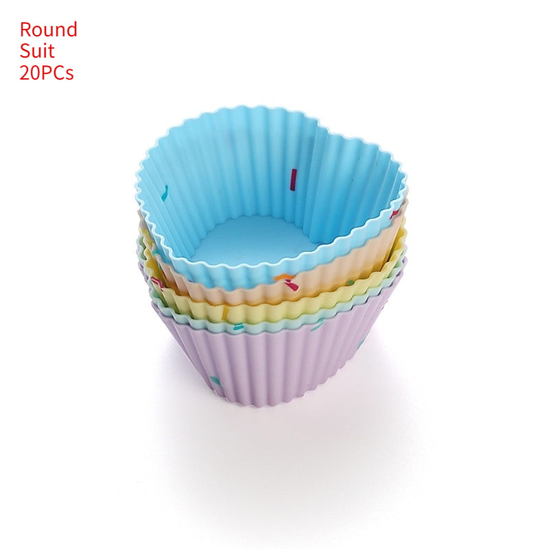 Silicone Baking Cups Set - Small Mold for Pudding, Cake & Dessert