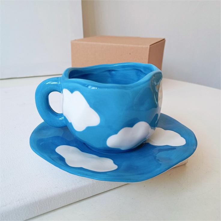 Vintage Floral Tea Cup and Saucer Set - 260ml Home Kitchenware