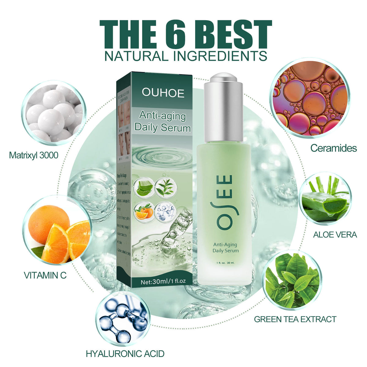 Eye Hydrating Serum with Hyaluronic Acid & Vitamin C - 30ml