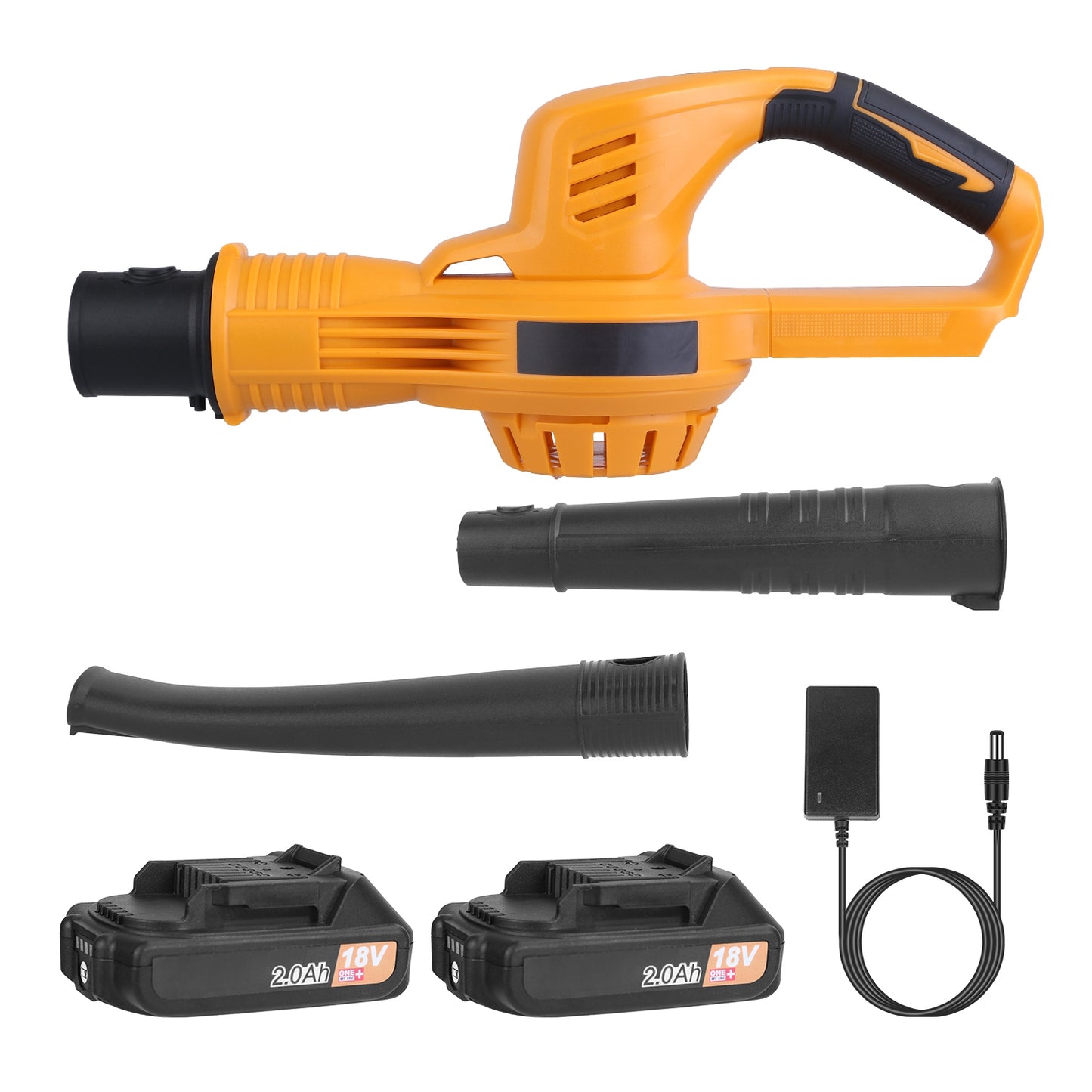 Cordless Handheld Leaf Blower with 124MPH Air Speed and 300CFM, 2-Speed, Orange
