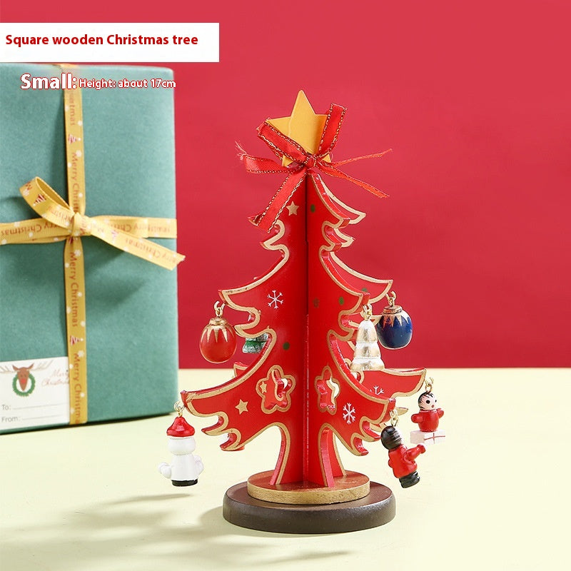 Mini 3D Wooden Christmas Tree Decorations - DIY Holiday Home Decor