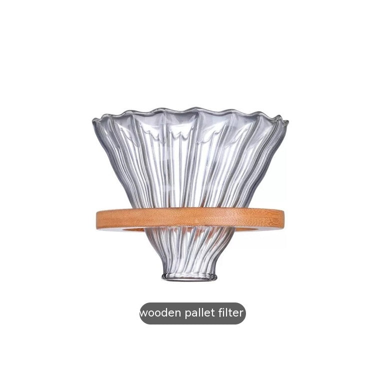Glass Coffee Pot with Filter and Cloud Design - Handmade Kitchen Accessory