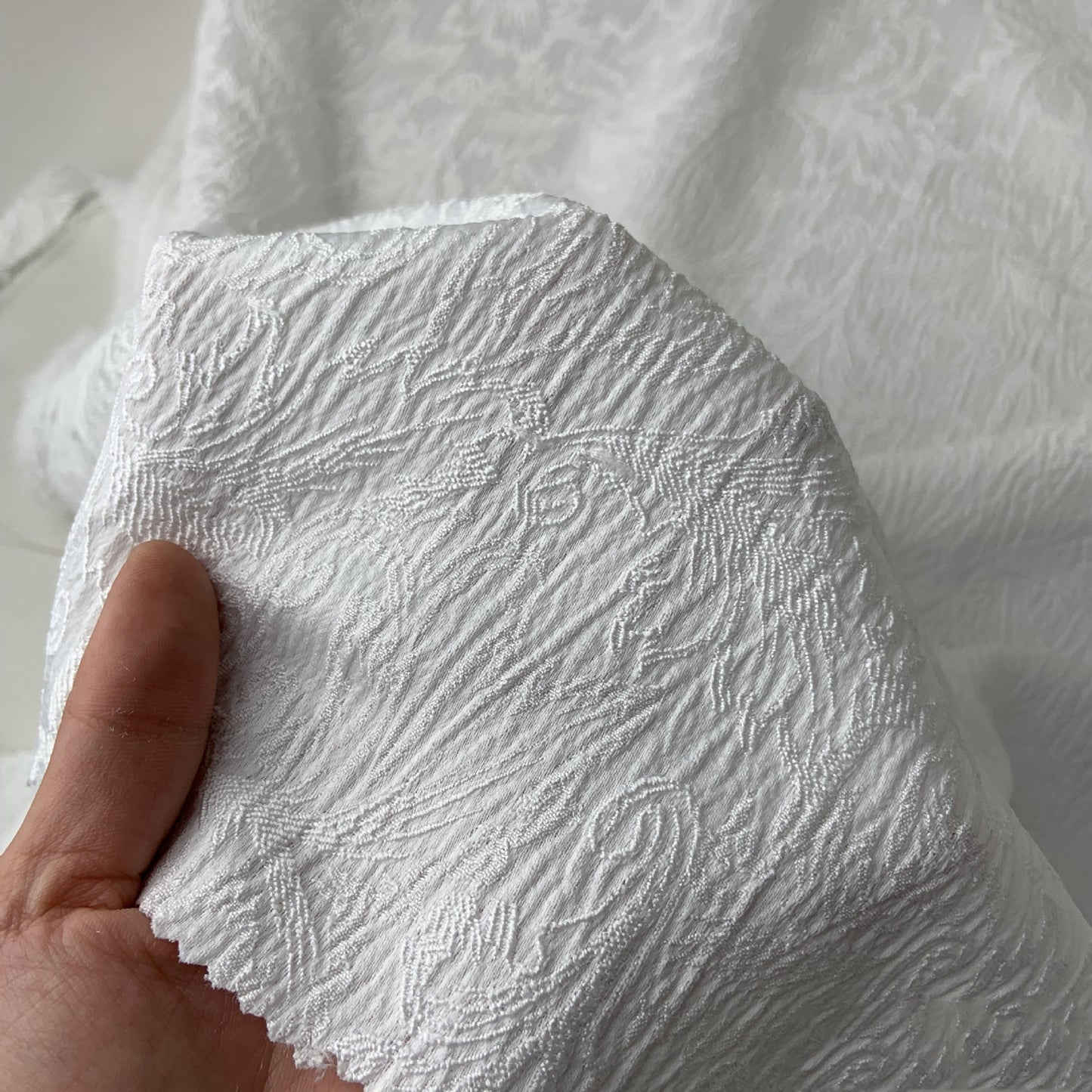 Embossed Silk Jacquard Fabric for Sewing and Upholstery - 145cm Wide