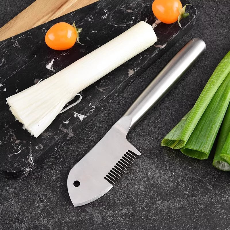 Stainless Steel Scallion Chopper - Multifunctional Onion & Herb Cutter