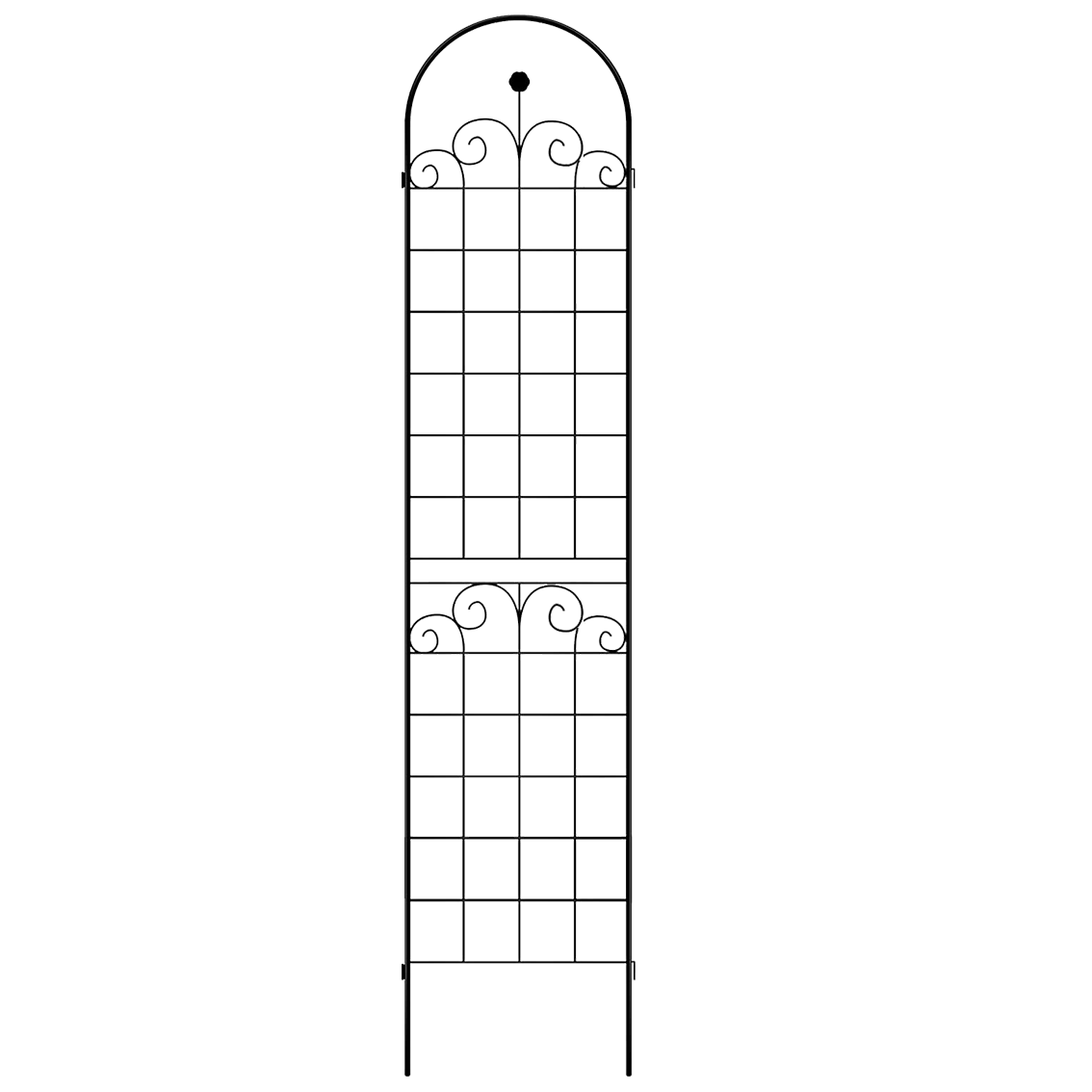 Metal Garden Trellis Pack for Climbing Plants Outdoor Support Black 4 Pack