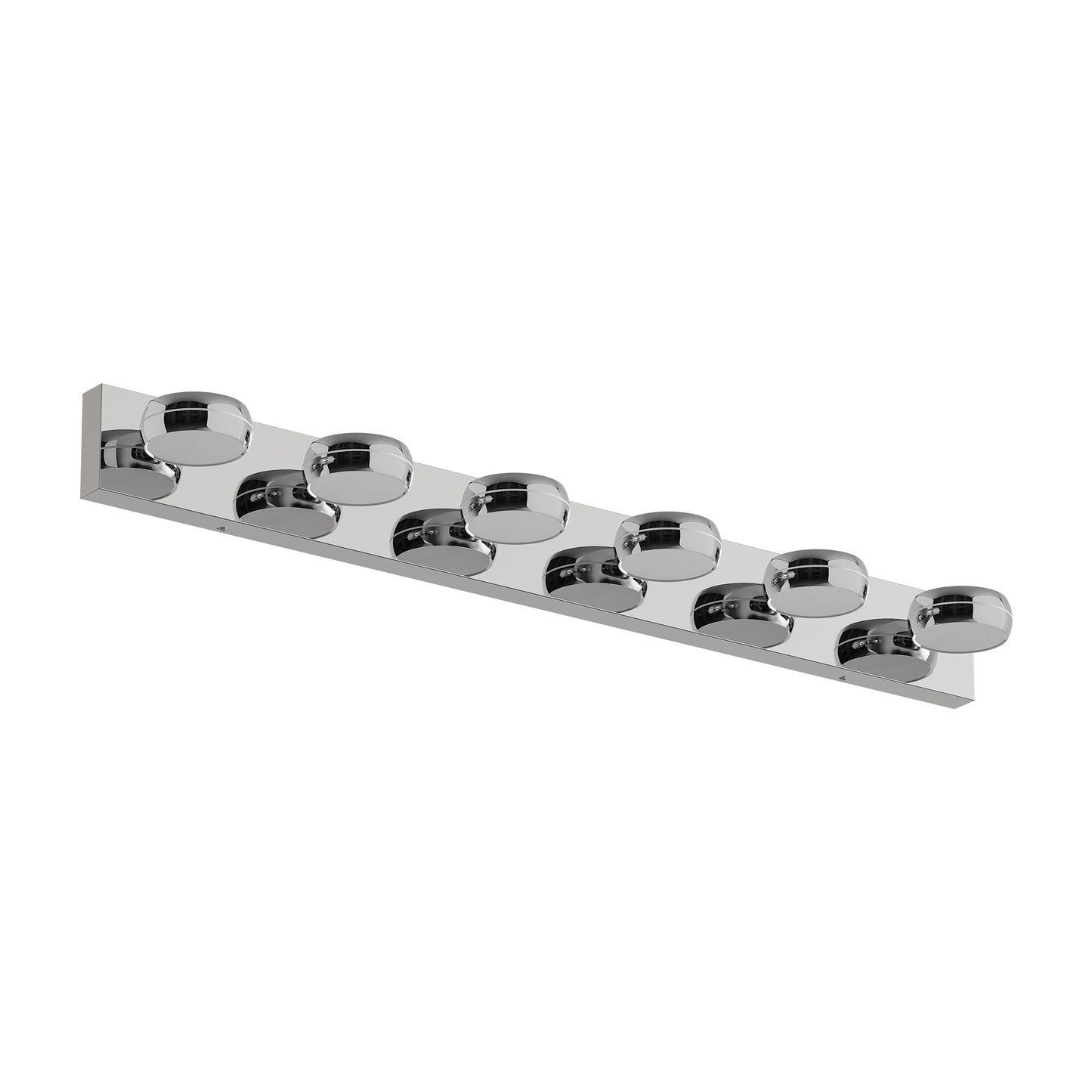 Modern LED Vanity Lights - 43in Bathroom Fixture with 6 Bulbs