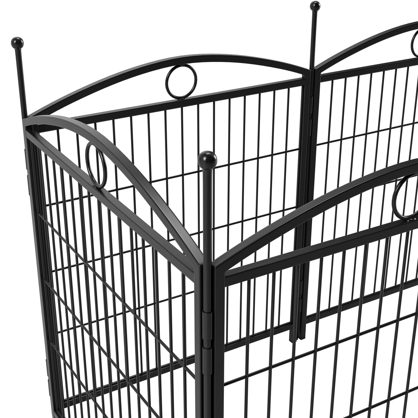Indoor Outdoor 32 Inch Metal Dog Playpen with Doors - Heavy Duty Pet Fence