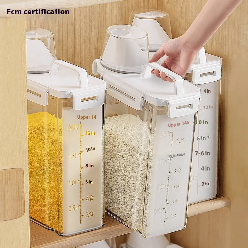Food Grade Storage Jar for Rice, Noodles & Cereals - 1.8L/2.5L/3L Options