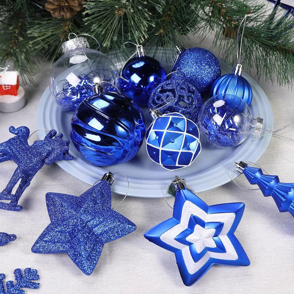 100pcs Shatterproof Christmas Tree Ornaments - Decorative Baubles