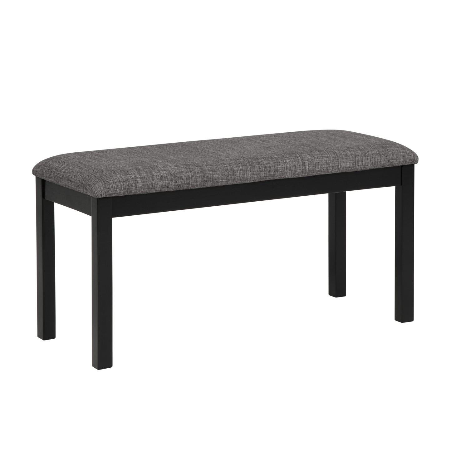 6-Piece Wooden Dining Table Set with Bench & Chairs - Light Grey & Black