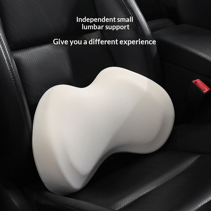 Car Seat Lumbar Support Cushion Set - Memory Foam, Adjustable Size