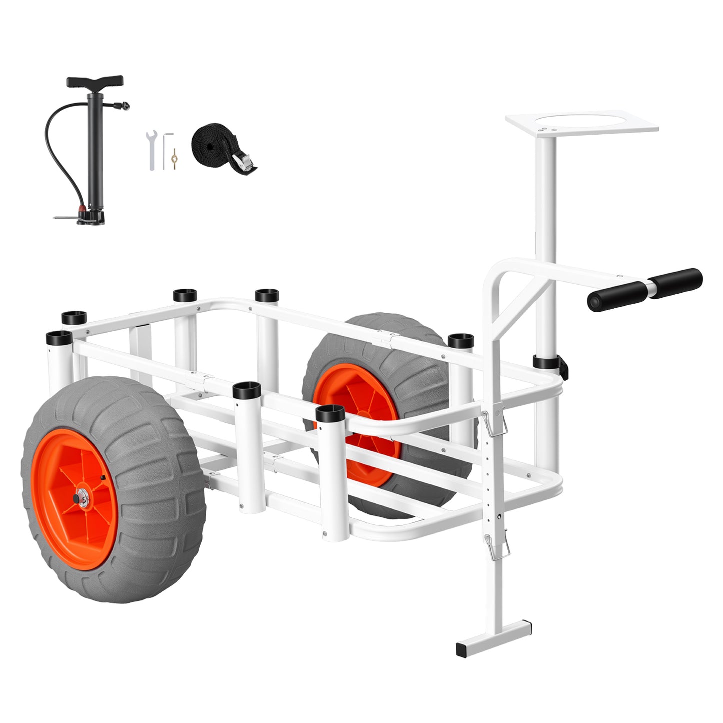 Heavy-Duty Fishing Cart with 350Lbs Capacity & All-Terrain Tires