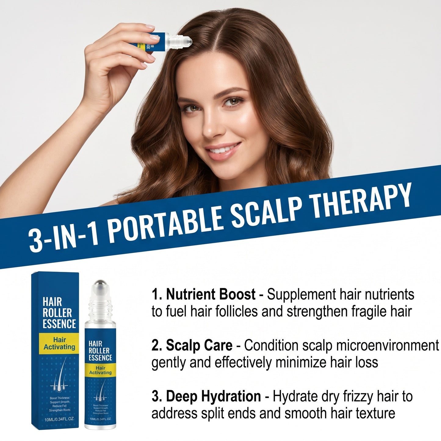 Ball-Type Hair Growth Solution 10ml Hair Tonic for Thinning Hair