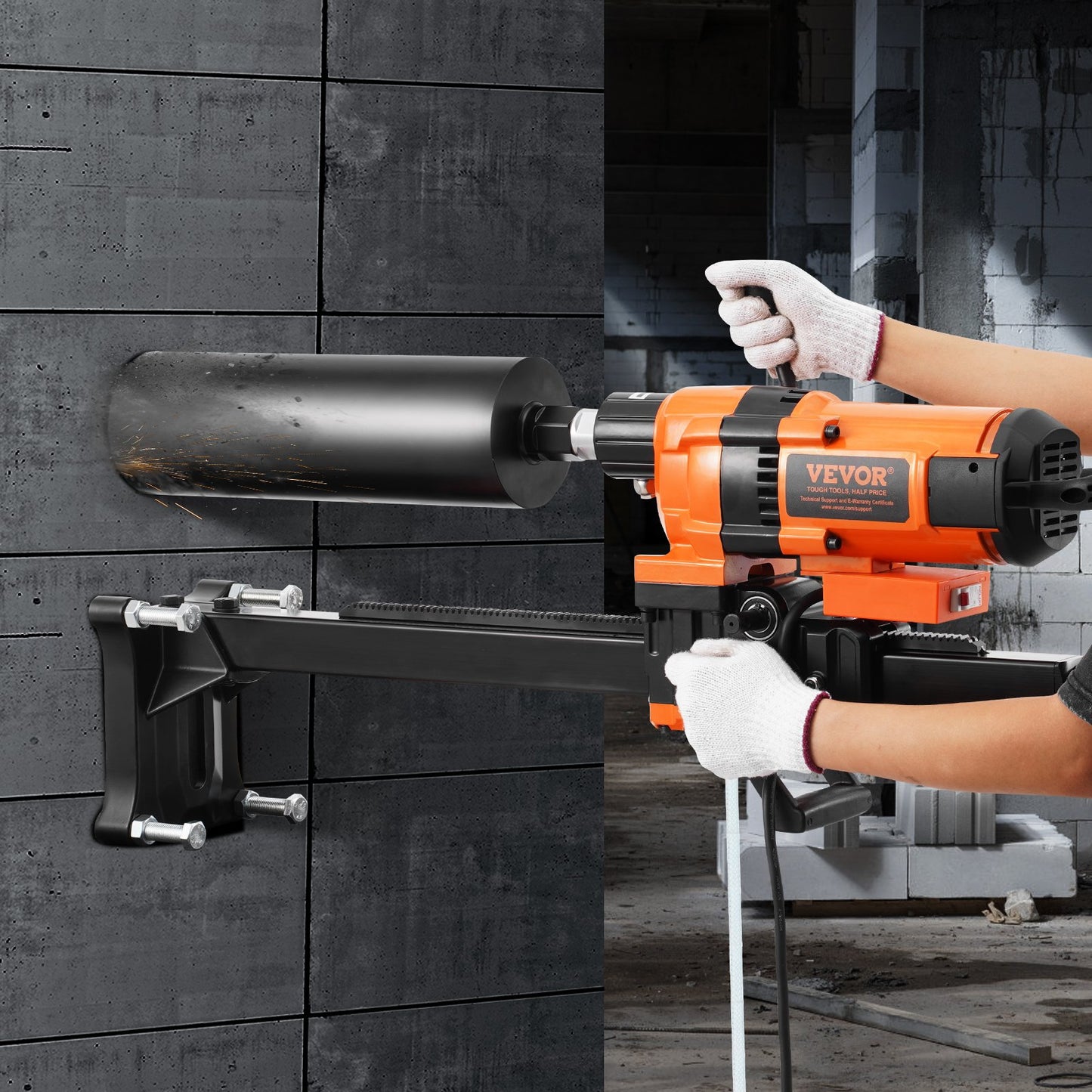 3500W Diamond Core Drill Machine 0.8-11.8in Diameter with Stand - Power Tool