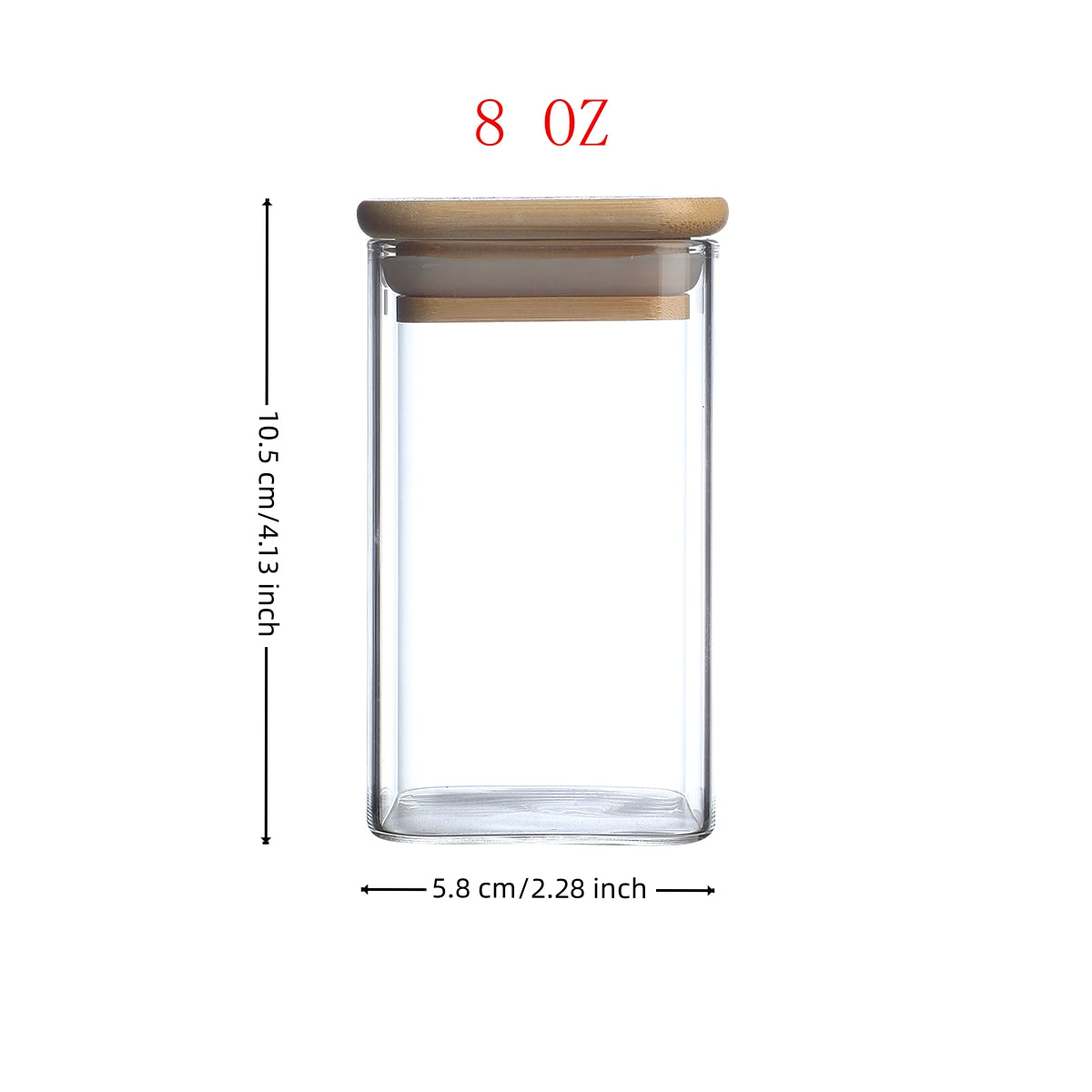 12 Pcs Square Spice Jars with 72 Stickers - Kitchen Storage