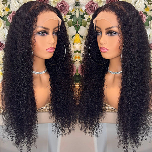 Brazilian Kinky Curly Human Hair Wigs with Lace Front - Natural Color & Lengths