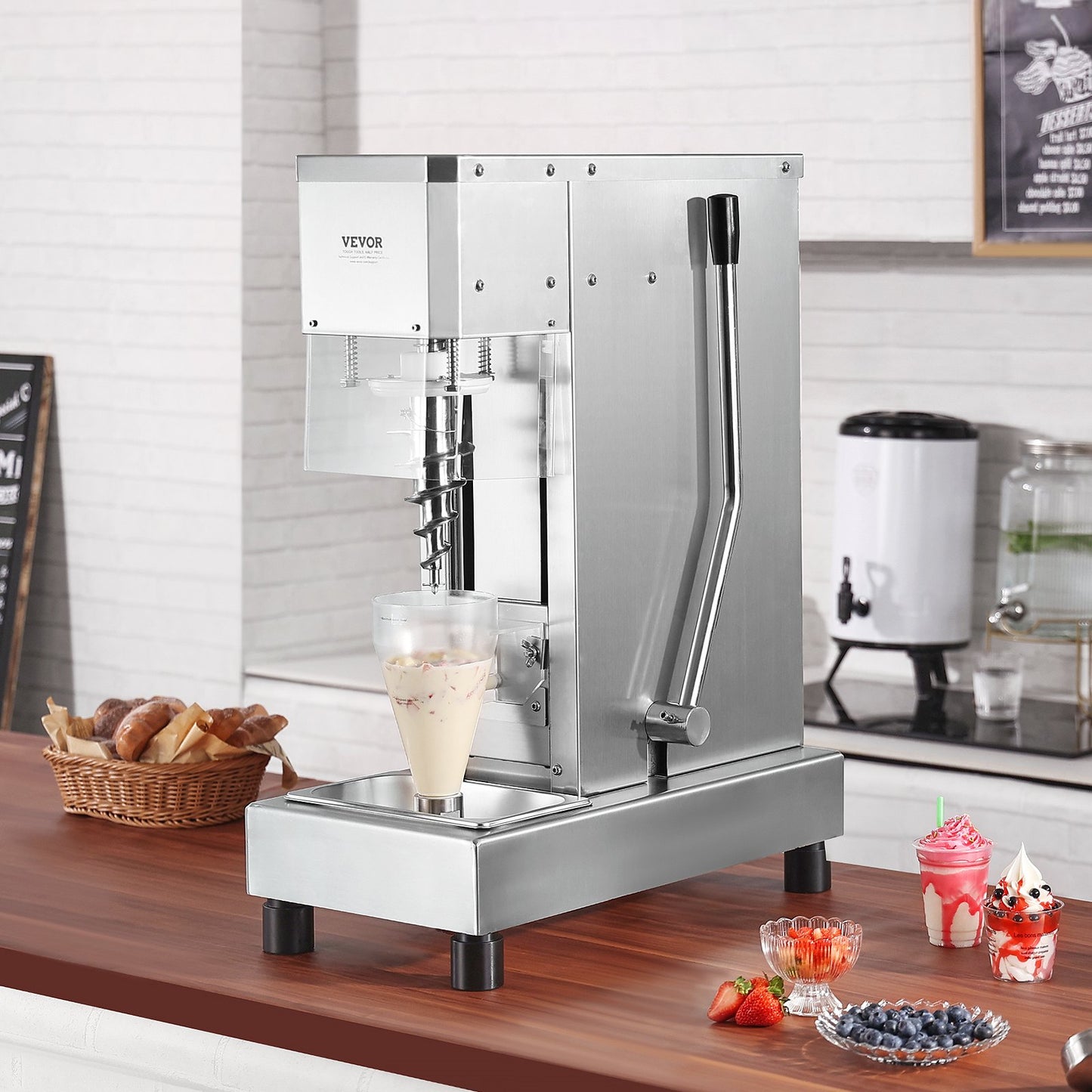 750W Stainless Steel Ice Cream Blender with Large Capacity & Easy Cleaning