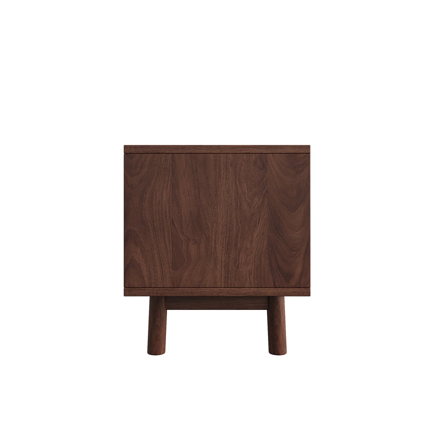 70-Inch Mid Century Modern TV Stand with Glass Sliding Doors