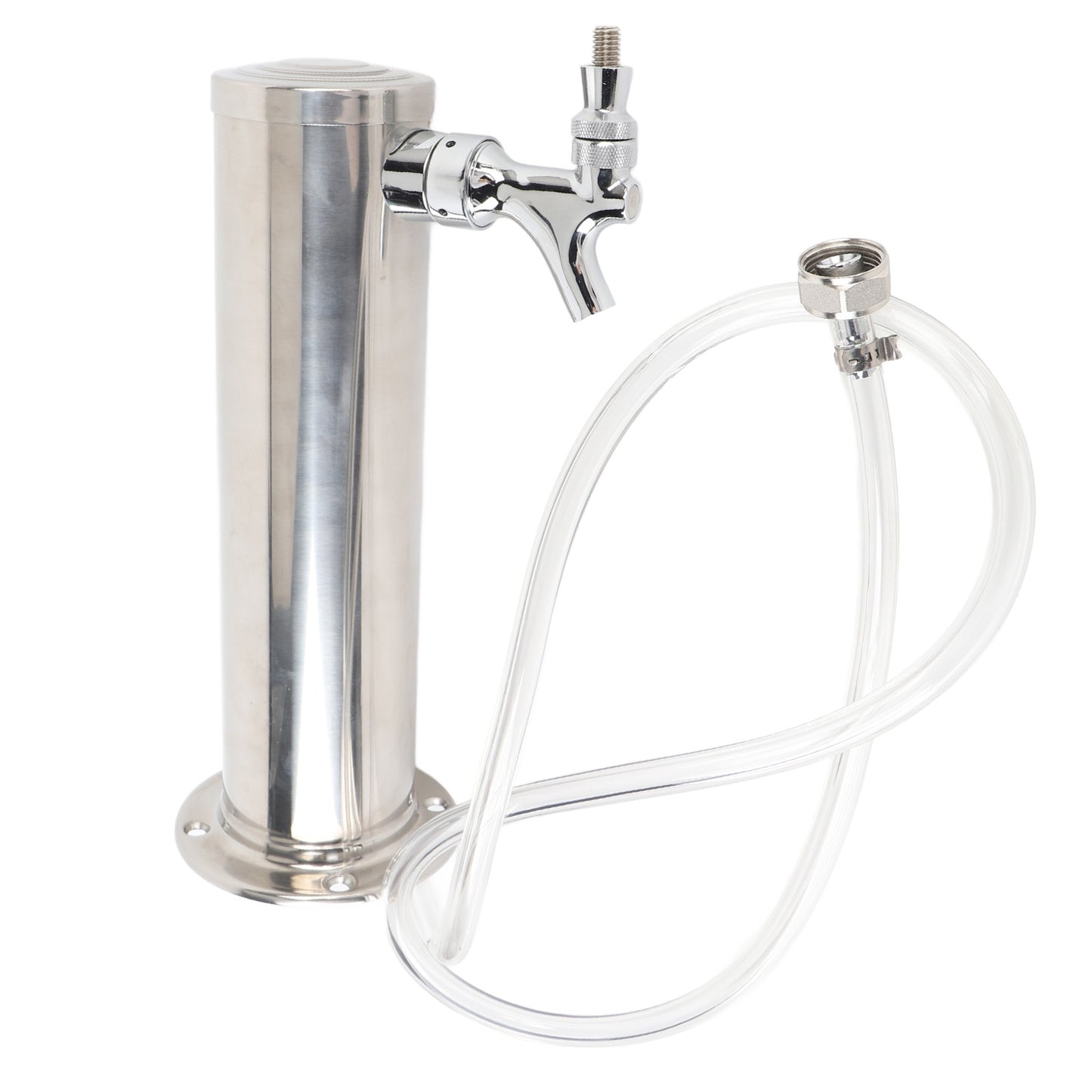 Single Tap Stainless Steel Draft Beer Tower 3 Inch Column Dispenser