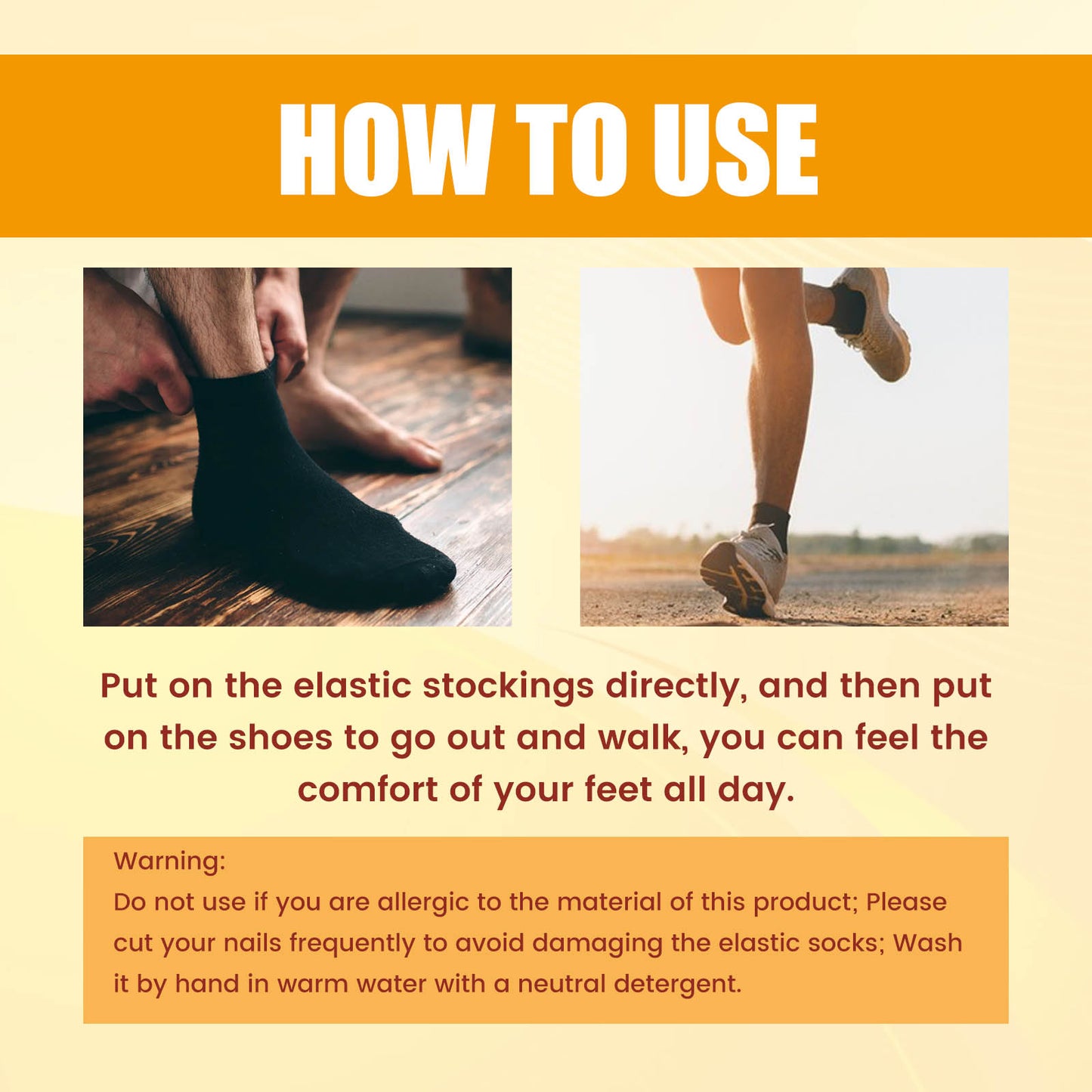 Ionic Body Shaping Stretch Socks - Breathable Tourmaline Compression Wear