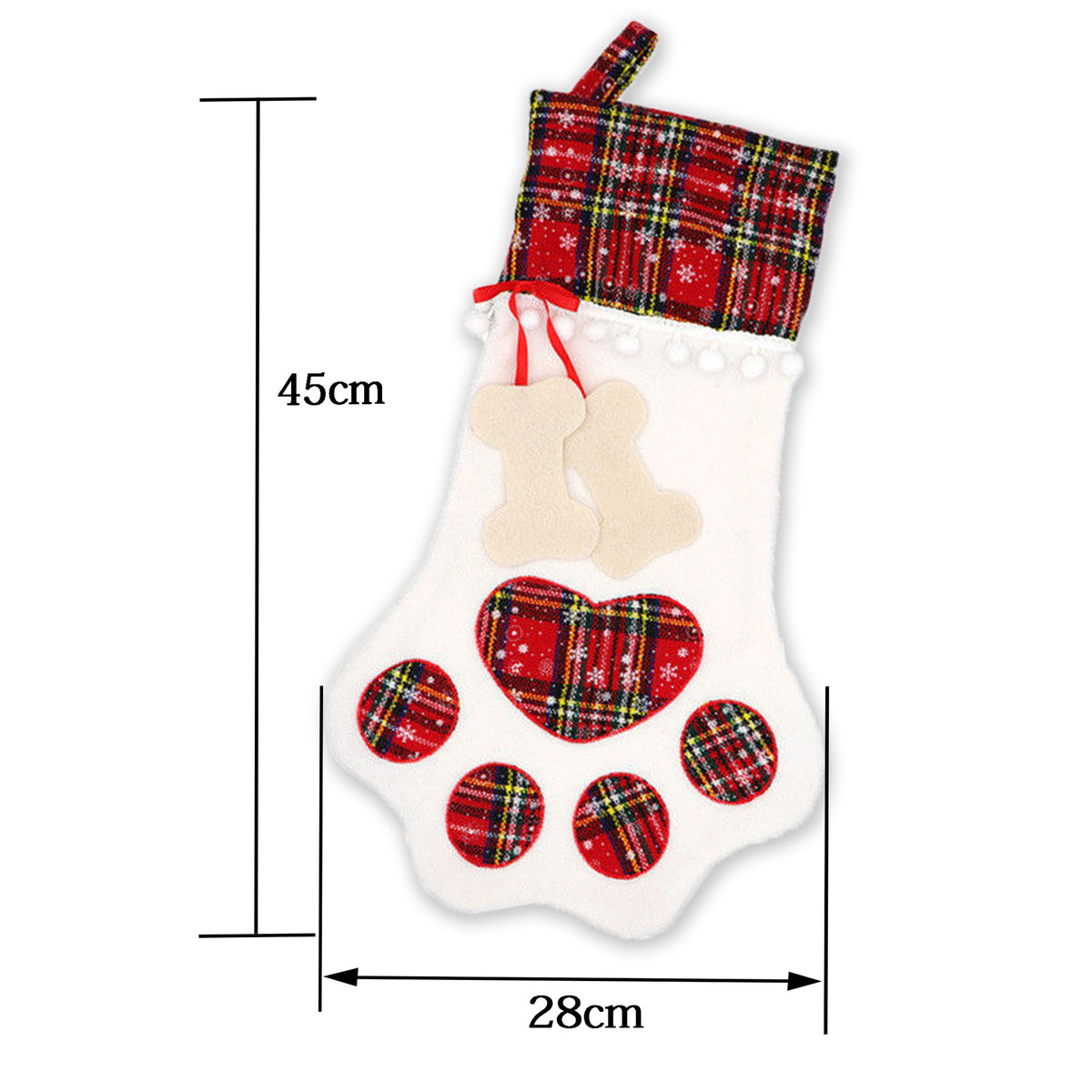 Buffalo Plaid Pet Stockings for Cats and Dogs - Christmas Hanging Decorations