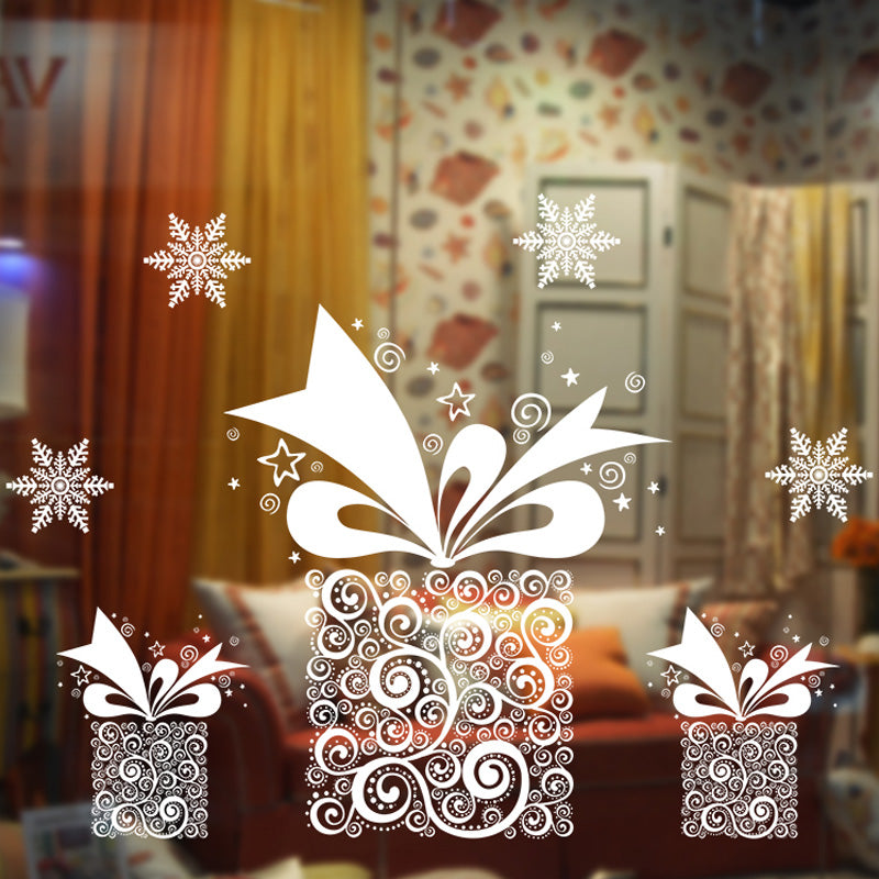 Festive Glass Window Stickers for Holiday Decor - Christmas Festival Decorations