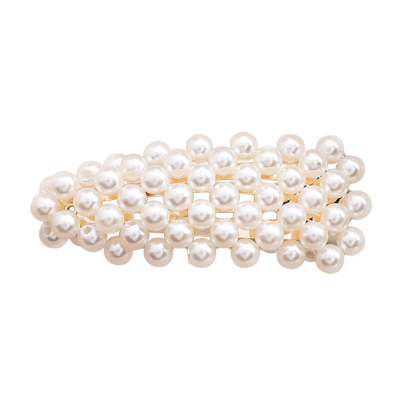 Pearl Hairpin Triangle Side Clip - Simple Elegant Hair Accessory