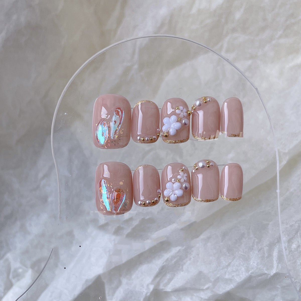 Pearl Floret Removable Nail Patch - Nail Art & Decoration