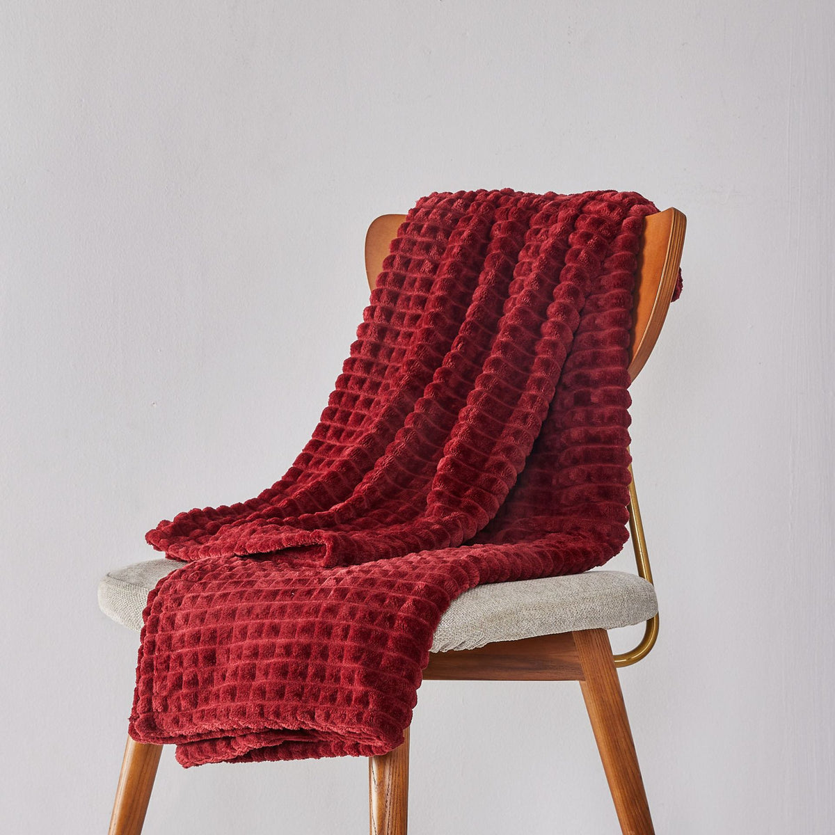 Flannel Plaid Bed Cover Blanket Sofa Throw Winter Nap Blanket European Style