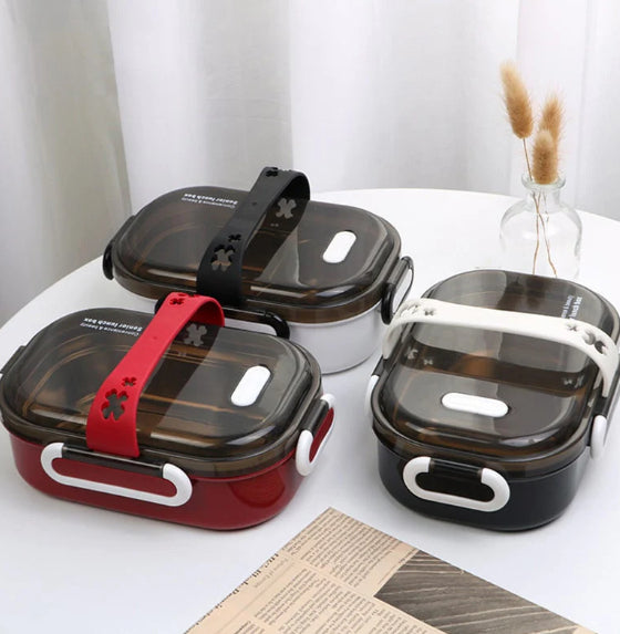 304 Stainless Steel Insulated Bento Lunch Box Layered Sealed Food Container