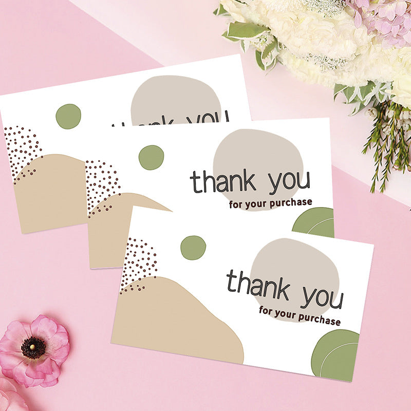 Thank You Greeting Cards Set for Weddings Parties & Holidays - 50 Pack