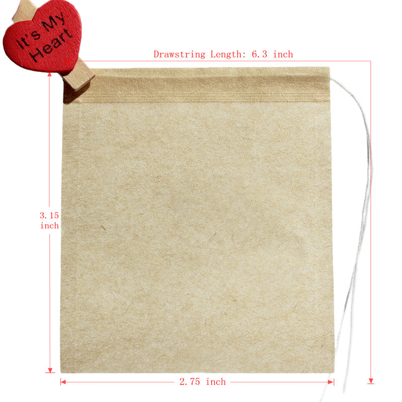 Disposable Tea Filter Bags - Natural Unbleached Paper Infuser