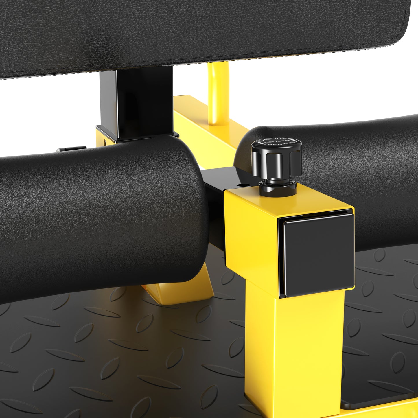 3-in-1 Padded Push Up Sit Up Deep Sissy Squat Machine - Yellow