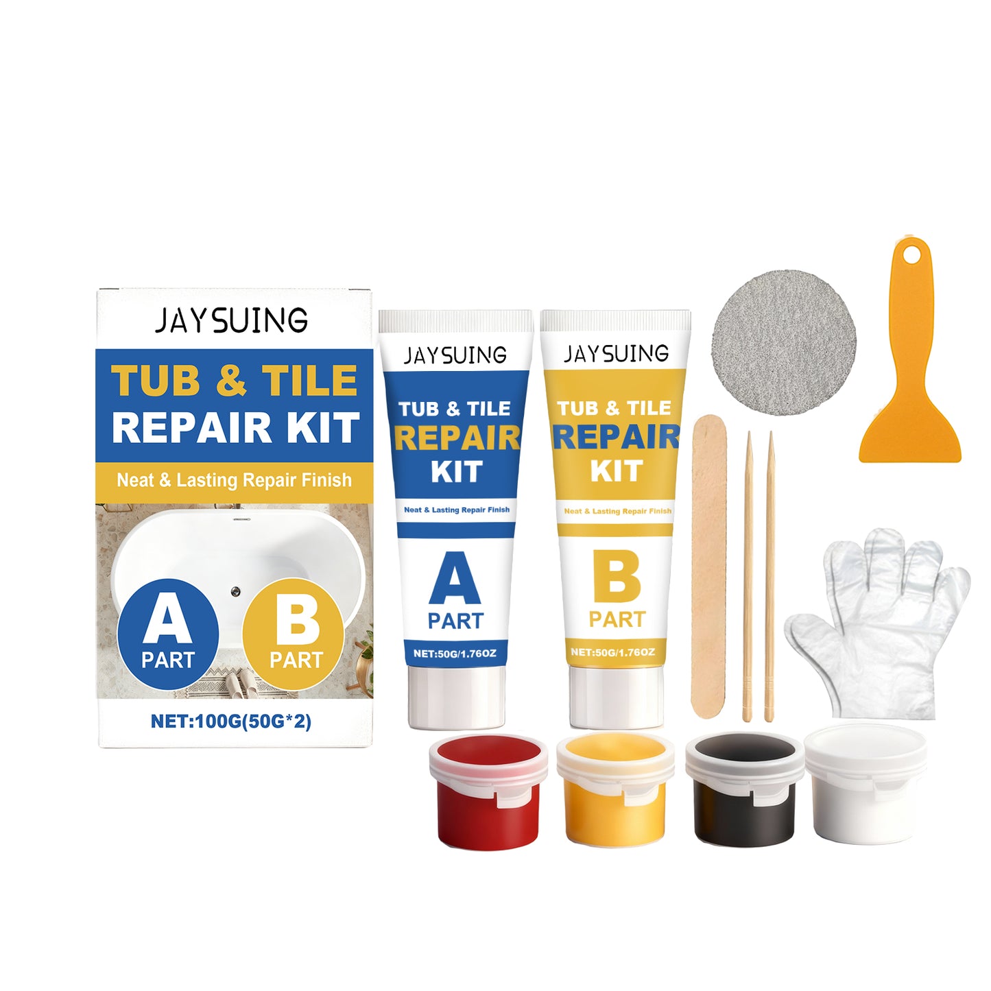 Ceramic Tile Repair Kit for Wall and Floor Tile Rejuvenation