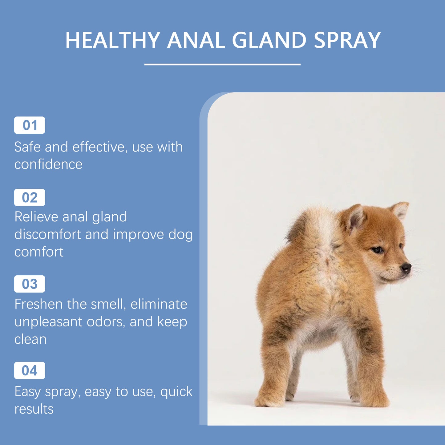Dog Anal Gland Spray - Pet Gland Care Relief for Infection, Itching & Odor